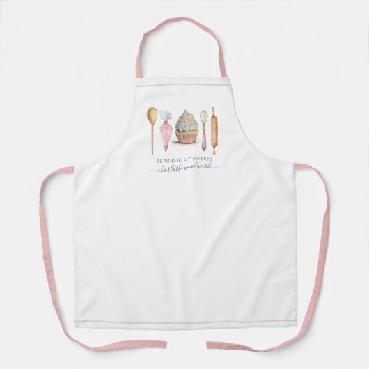 Koch Baker's Utensils Cupcake Bäckerei Konditorei Schürze (Vorderseite)