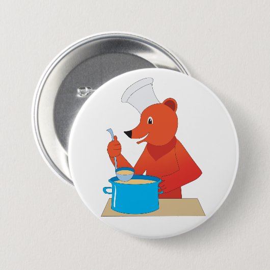 Koch Bear Cooking Soun Fun Animal Kitchen Button (Vorne & Hinten)