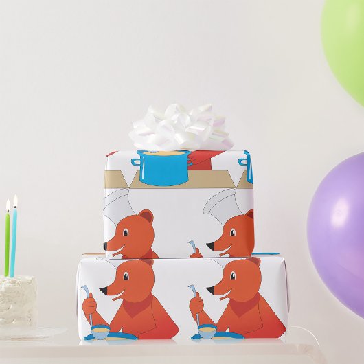 Koch Bear Cooking Soun Fun Animal Kitchen Geschenkpapier