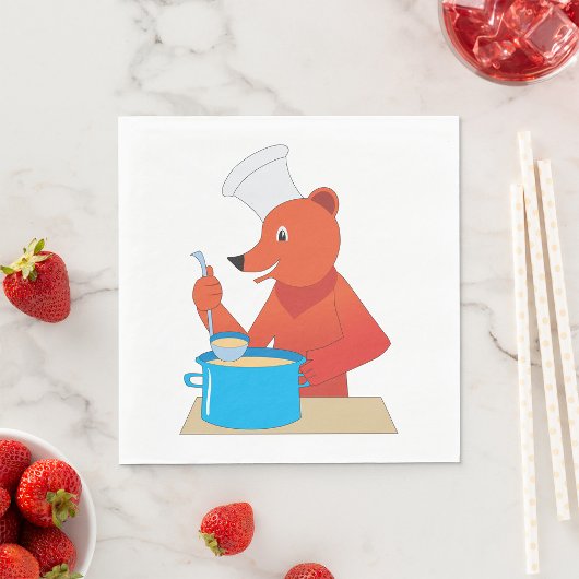 Koch Bear Cooking Soun Fun Animal Kitchen Serviette