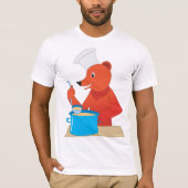 Koch Bear Cooking Soun Fun Animal Kitchen T-Shirt (Vorderseite)