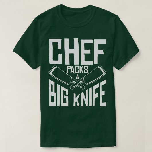 Koch Big Knife Slicing Cooking Meals T-Shirt (Design vorne)