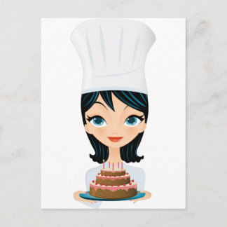 Koch Birthday cake Postkarte