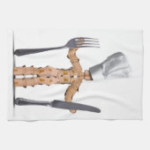 Koch Box Mann mit Besteck Geschirrtuch (Horizontal)