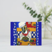 Koch Boxer Dog Postkarte (Stehend Vorderseite)