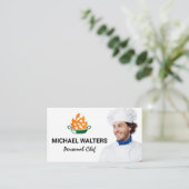 Koch | Brennen mit Lebensmitteln Visitenkarte (Stehend Vorderseite)