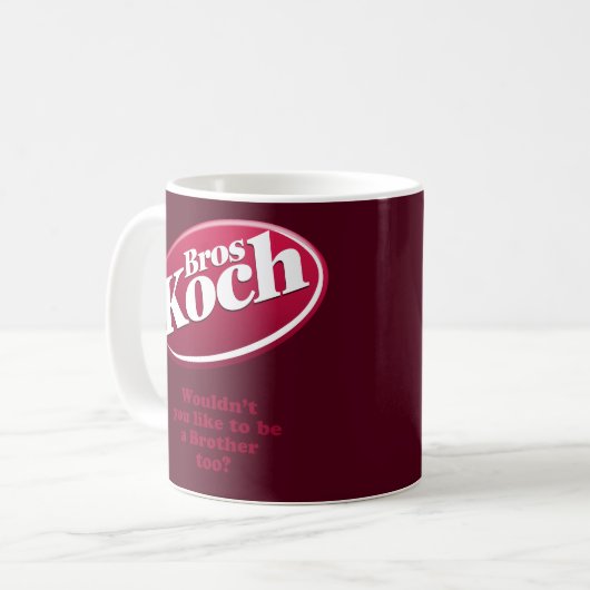 Koch Brüder (dunkel) Kaffeetasse (Vorderseite Links)