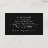 Koch Business Card für Baker-Kuchengebäck Visitenkarte (Rückseite)