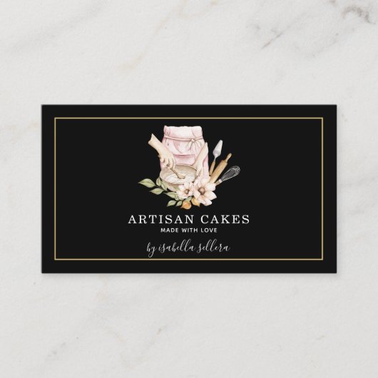 Koch Business Card für Baker-Kuchengebäck Visitenkarte (Vorderseite)