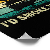 Koch Butcher kochen Grillen Id rauchen, dass Kuhwe Poster (Ecke)