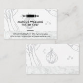 Koch | Button | Hintergrund für Marmornahrung Visitenkarte (Vorne/Hinten)