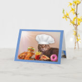 Koch Cat Banquet Geburtstag Karte (Gelbe Blume)