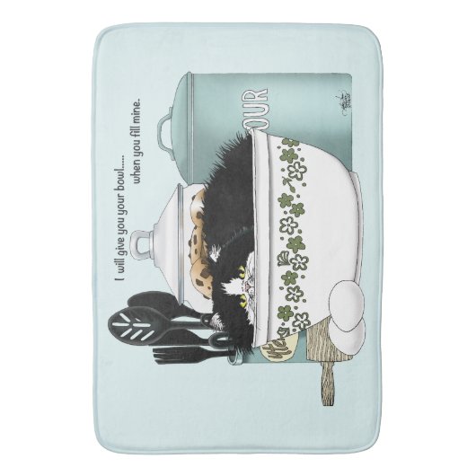 Koch Cat Blue Badematte (Vorderseite Vertikal)