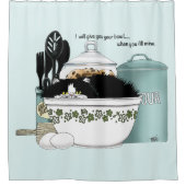 Koch Cat Blue Duschvorhang (Vorderseite)