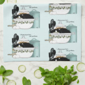 Koch Cat Blue Geschirrtuch (Gefaltet)