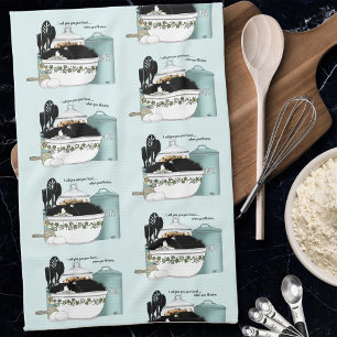 Koch Cat Blue Geschirrtuch