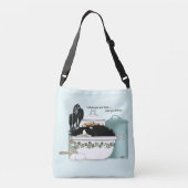 Koch Cat Blue Tragetaschen Mit Langen Trägern (Rückseite)