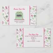 Koch Caterer Business Card - Küchenmuster Visitenkarte (Vorne/Hinten)