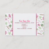 Koch Caterer Business Card - Küchenmuster Visitenkarte (Rückseite)