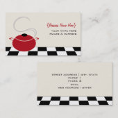 Koch / Caterer Business Card - Red Cooking Pot Visitenkarte (Vorne/Hinten)
