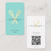 Koch Caterer Editable Qr-Code Visitenkarte (Vorne/Hinten)