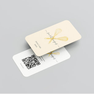 Koch Caterer Editable Qr-Code Visitenkarte