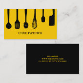 Koch Catering Food Restaurant Business Card Visitenkarte (Vorne/Hinten)