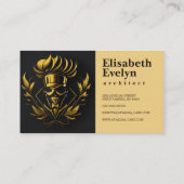 Koch Catering Gold Modernes Black Blink420 Busines Visitenkarte (Rückseite)