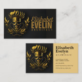 Koch Catering Gold Modernes Black Blink420 Busines Visitenkarte (Vorne/Hinten)
