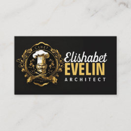 Koch Catering Gold Modernes Black Capung657 Visitenkarte