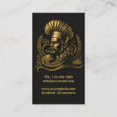 Koch Catering Gold Modernes Schwarzes Blinzeln 210 Visitenkarte (Rückseite)
