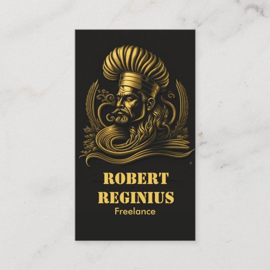 Koch Catering Gold Modernes Schwarzes Blinzeln 210 Visitenkarte (Vorderseite)