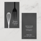 Koch Catering Restaurant Bake Fork Visitenkarte (Vorne/Hinten)