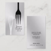 Koch Catering Restaurant Bake Fork Visitenkarte (Vorne/Hinten)