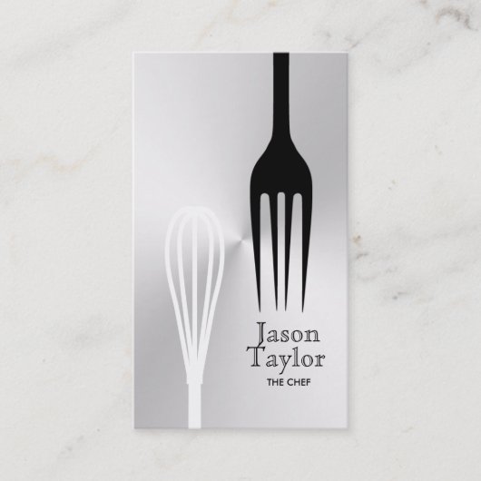 Koch Catering Restaurant Bake Fork Visitenkarte (Vorderseite)