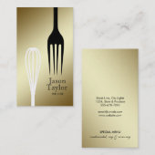 Koch Catering Restaurant Bake Fork Visitenkarte (Vorne/Hinten)