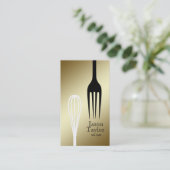 Koch Catering Restaurant Bake Fork Visitenkarte (Stehend Vorderseite)