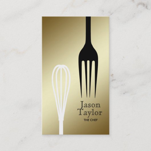 Koch Catering Restaurant Bake Fork Visitenkarte (Vorderseite)