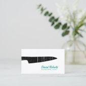 Koch Catering Restaurant Black Knife Schlicht Visitenkarte (Stehend Vorderseite)