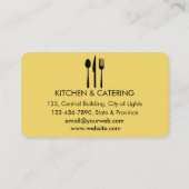 Koch Catering Restaurant Küche Tools Personal Visitenkarte (Rückseite)