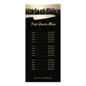 Koch Catering Restaurant Modernes Black & Gold Men Werbekarte (Vorne)