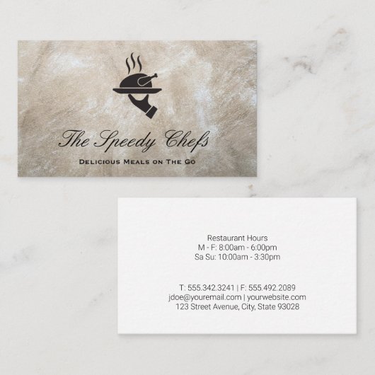 Koch | Catering-Zustelldienste Visitenkarte (Vorne/Hinten)