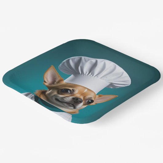 Koch Chihuahua Pappteller (Gewinkelt)