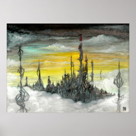 Koch City Oil auf Gesso Board von Toby Mikle Poster