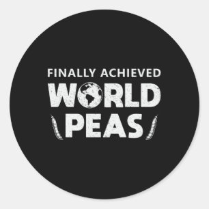 Koch Cook Cooking schließlich erreicht Welt Peas G Runder Aufkleber