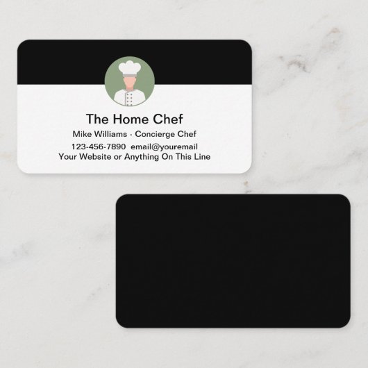 Koch Cook Cooking Theme Business Cards Visitenkarte (Vorne/Hinten)
