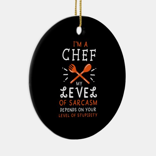 Koch Cook Funny Gift Keramik Ornament (Rechts)