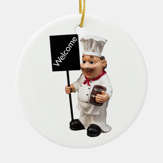 Koch Cook - WELCOME Menükarte Keramik Ornament (Vorne)