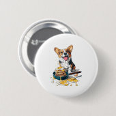 Koch Corgi - Funny Cooking Dog Button (Vorne & Hinten)