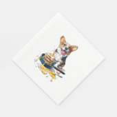 Koch Corgi - Funny Cooking Dog Serviette (Ecke)